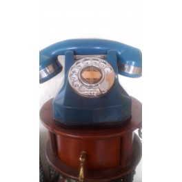 Antiguo Teléfono De Baquelita Azul