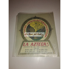 Antigua calcomania "la azteca"